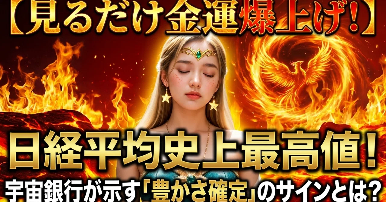 見るだけ金運爆上げ！】日経平均史上最高値！宇宙銀行が示す「豊かさ 