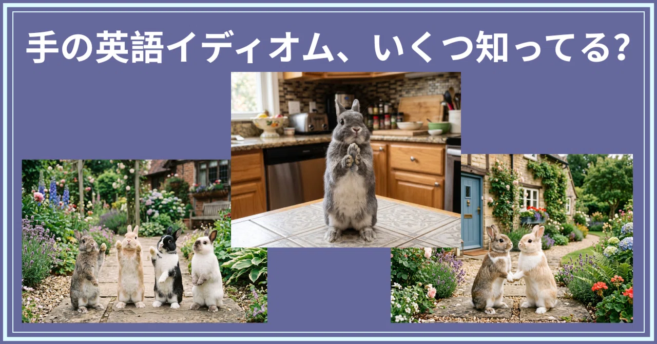 直訳すると意味不明な英語｜“Hand”だけで会話できそうな英語｜実践英語 