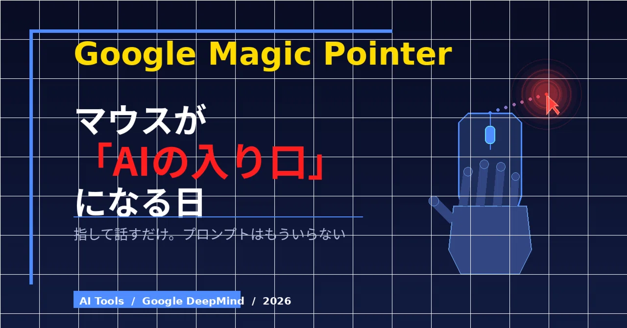 マウスが「AIの入り口」になる日——Google Magic Pointerが変えるPC操作の未来｜とも