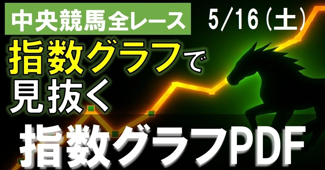 🏇【2026/5/16(土) 中央競馬】指数グラフで読み解く予想支援PDF