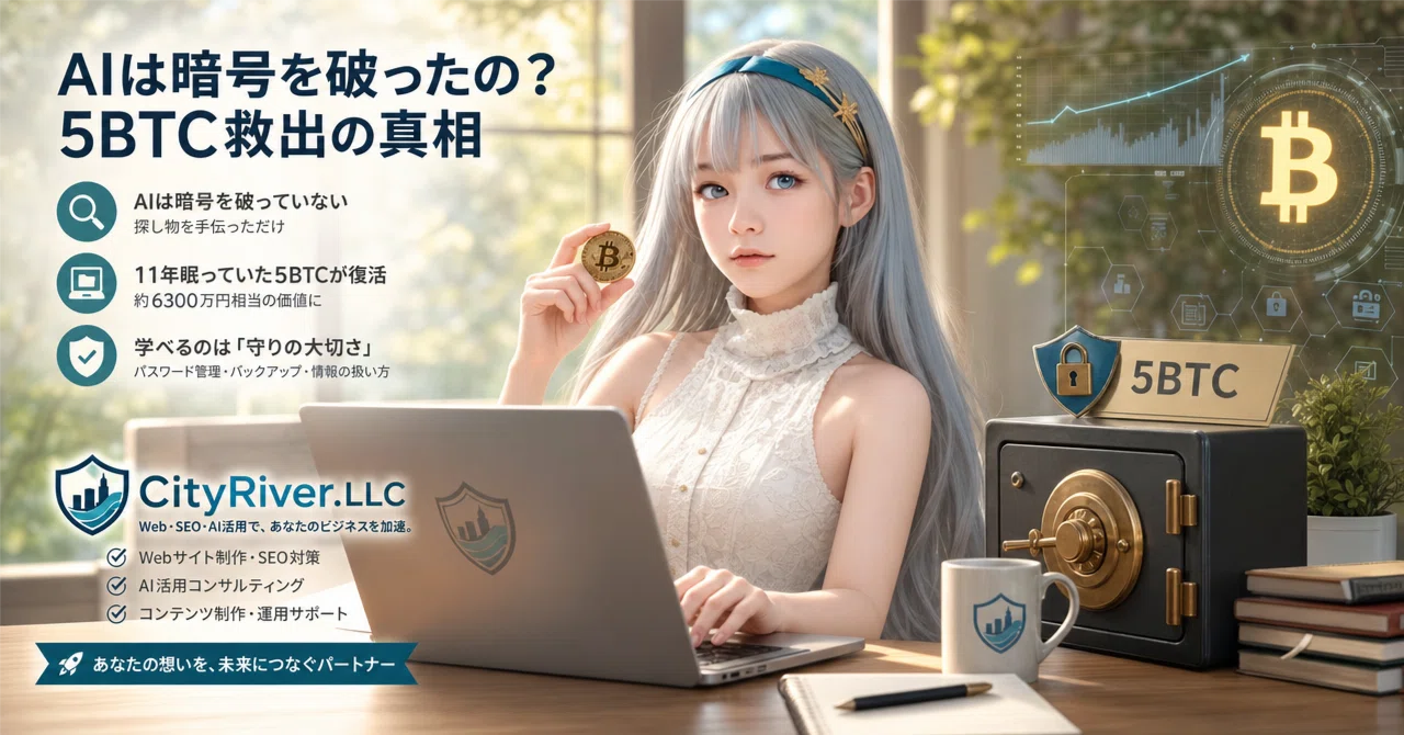 AIは暗号を破ったの？5BTC救出の真相｜さやさや