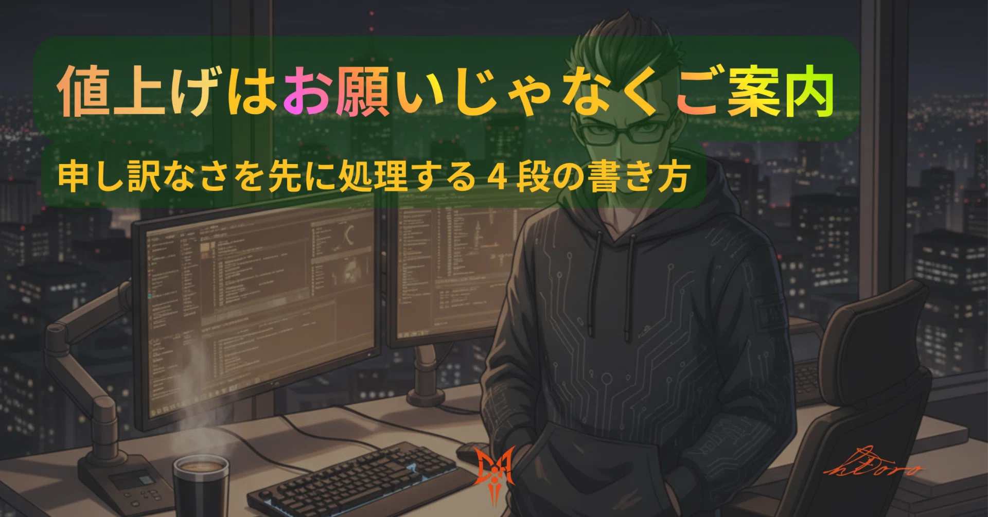 申し訳なさが先に出る僕が、 値上げ交渉を文章で乗り越えた話｜おおとろ
