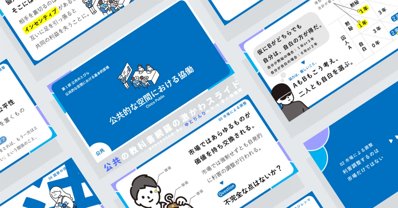 【公共のスライド】「公共的な空間における協働」の授業を楽しむための、授業パワポ【指導案】｜ゆとりんり