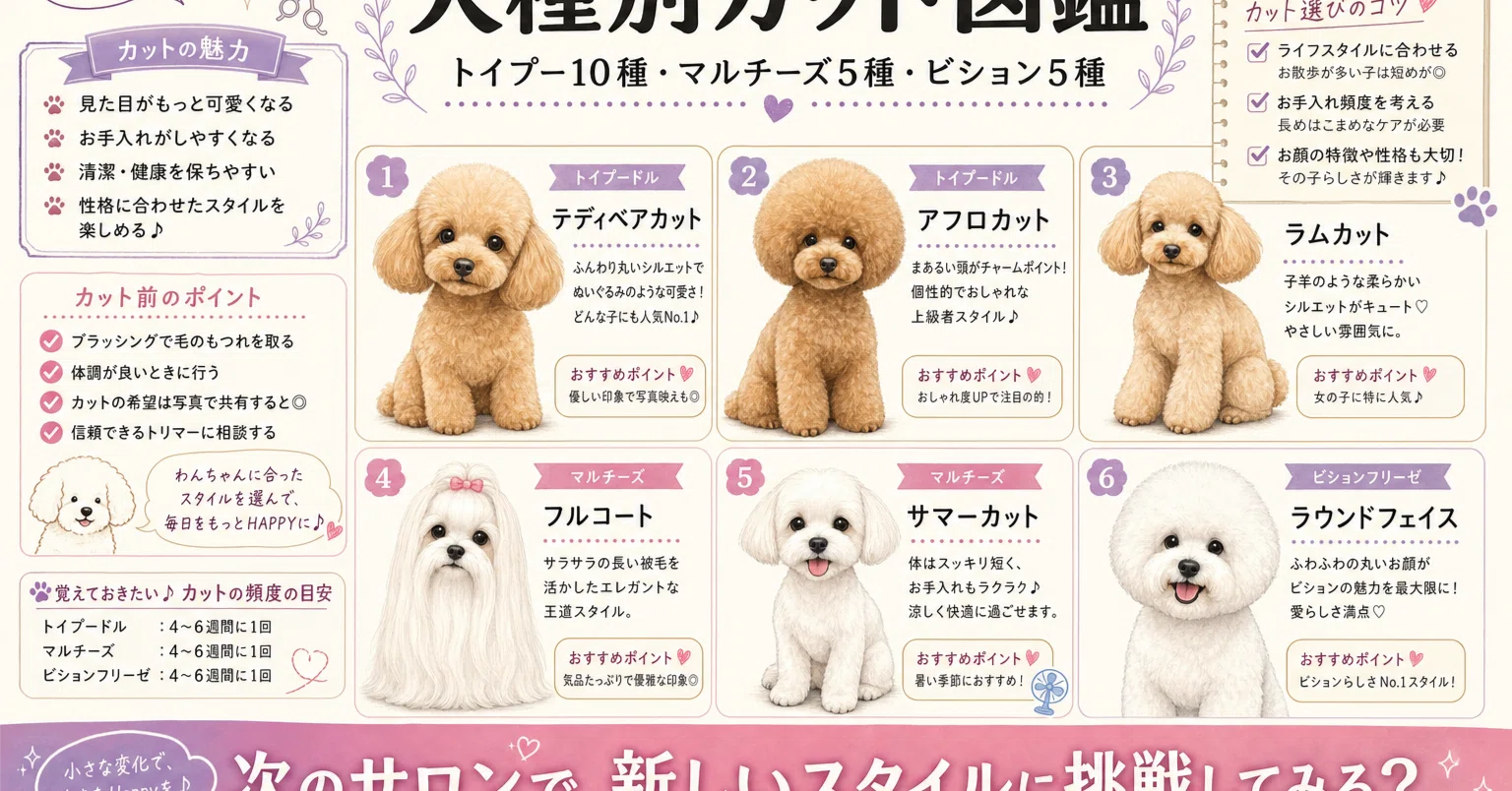 テディベア 犬 完全版】犬種別カットスタイル図鑑：トイプー10種・マルチーズ5種