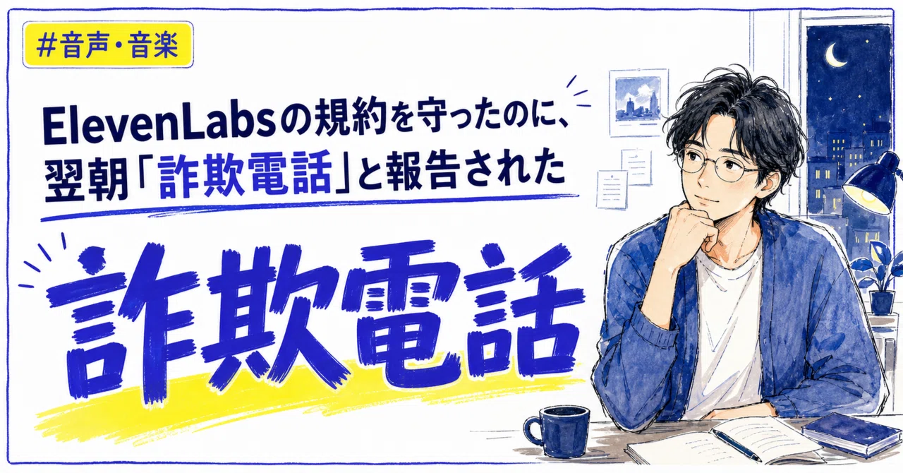 ElevenLabsの規約を守ったのに、翌朝「詐欺電話」と報告された｜AI収益
