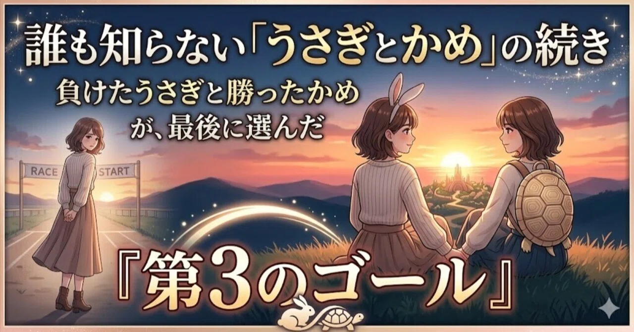 誰も知らない「うさぎとかめ」の続き。負けたうさぎと勝ったかめが 