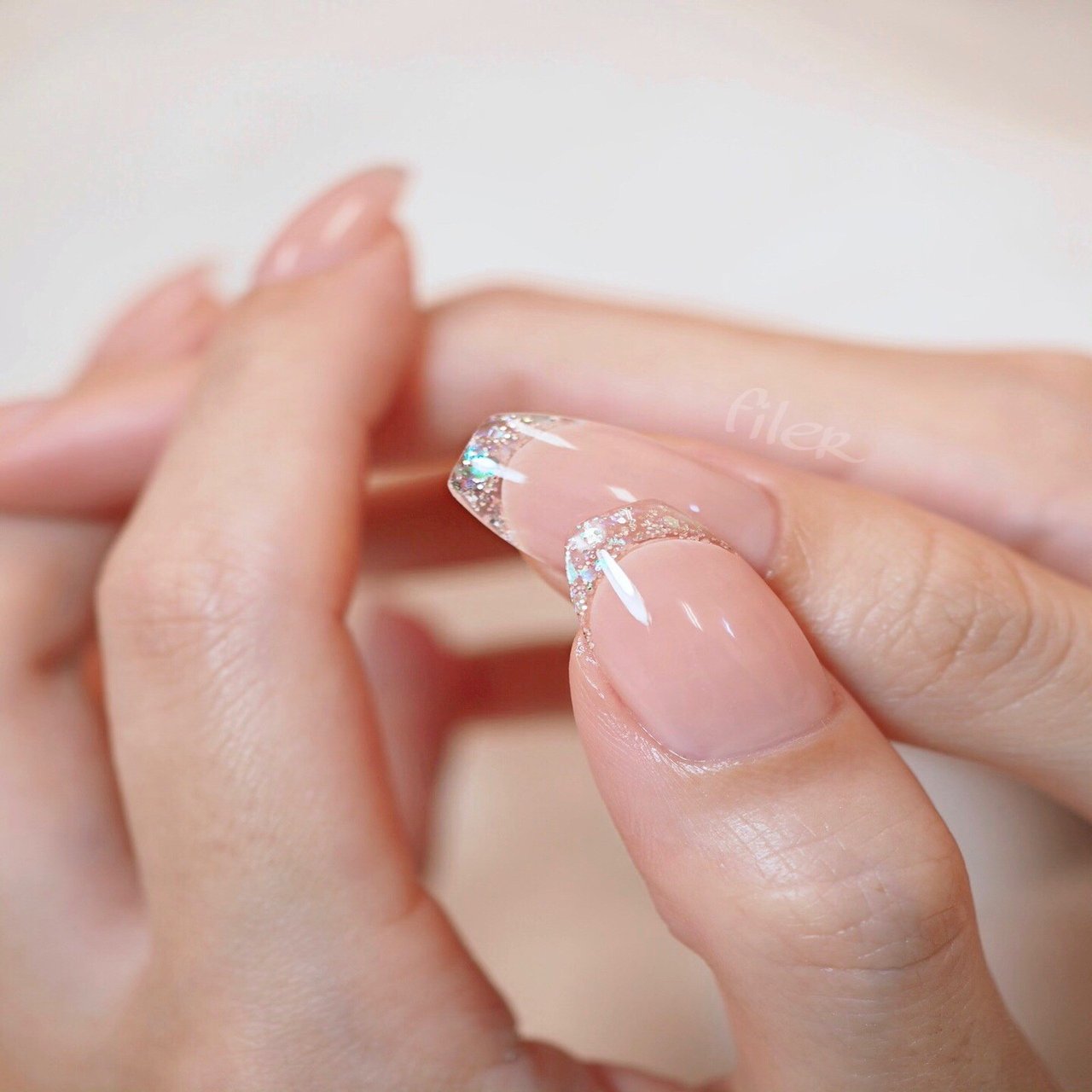 アプレ après GEL-X チップ 長さだし ジェル クリアフレンチ ネイル