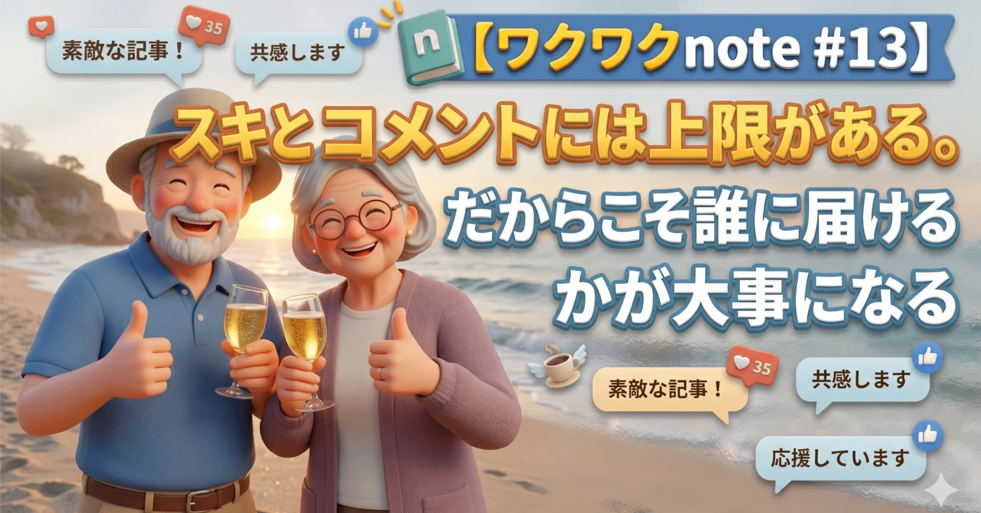 ワクワクnote #13】スキとコメントには上限がある。だからこそ誰に