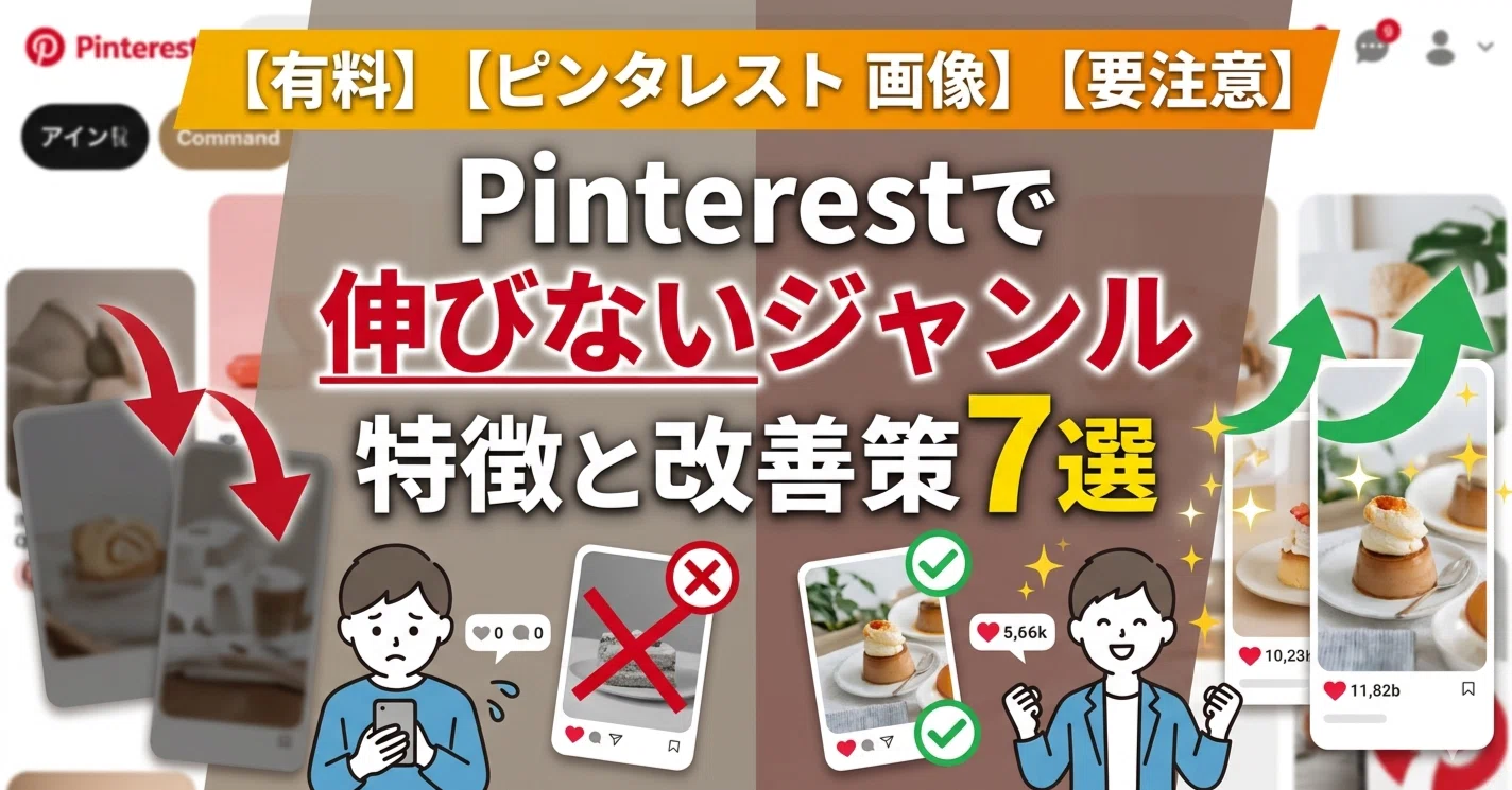 有料】【要注意】Pinterestで伸びないジャンル特徴と改善策7選