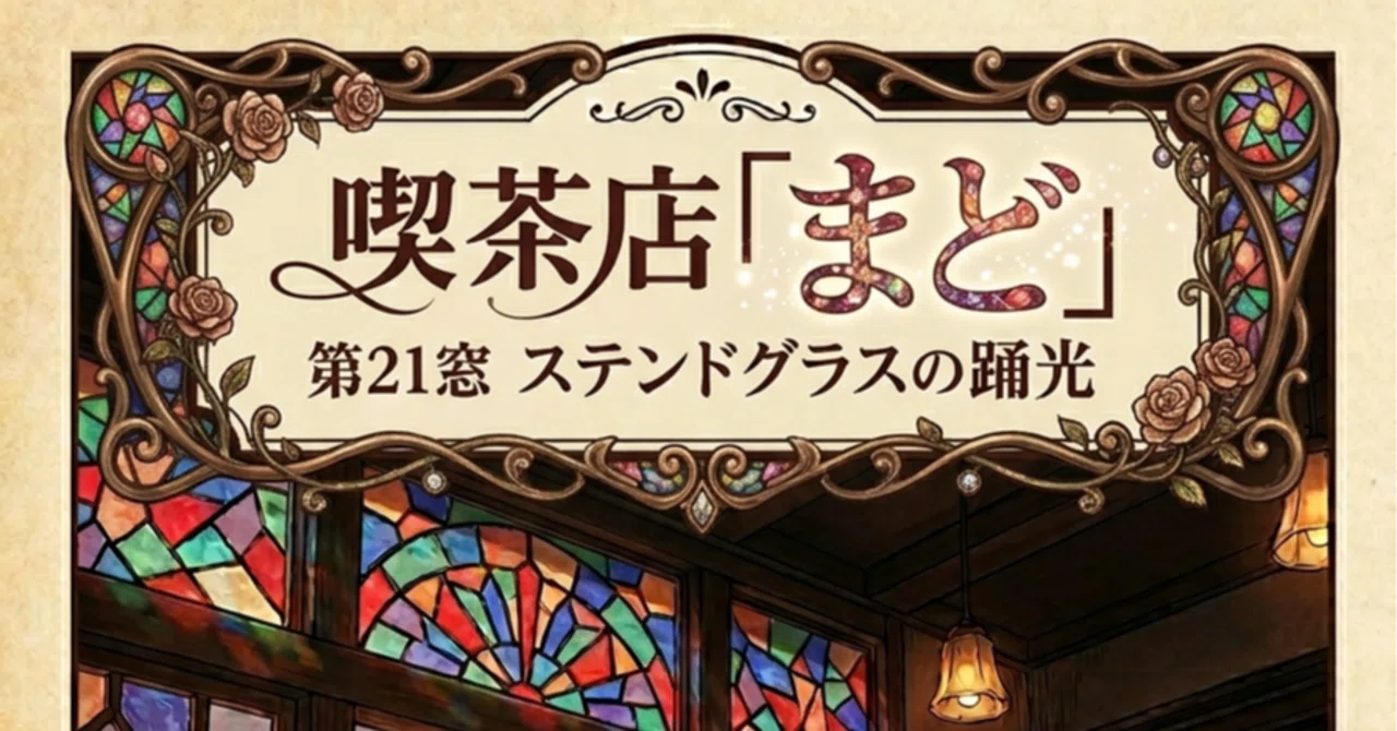 純愛小説】喫茶店「まど」第21窓 ステンドグラスの踊光｜小川まま