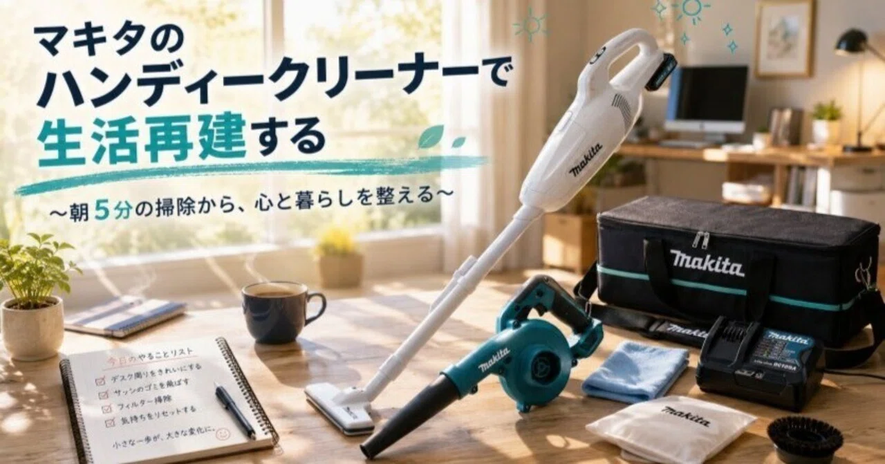 マキタ　掃除機　ワイヤレス ハンディクリーナー CD107FD マキタのハンディークリーナーで生活再建（CL107FDを選んだ理由）｜大和 司