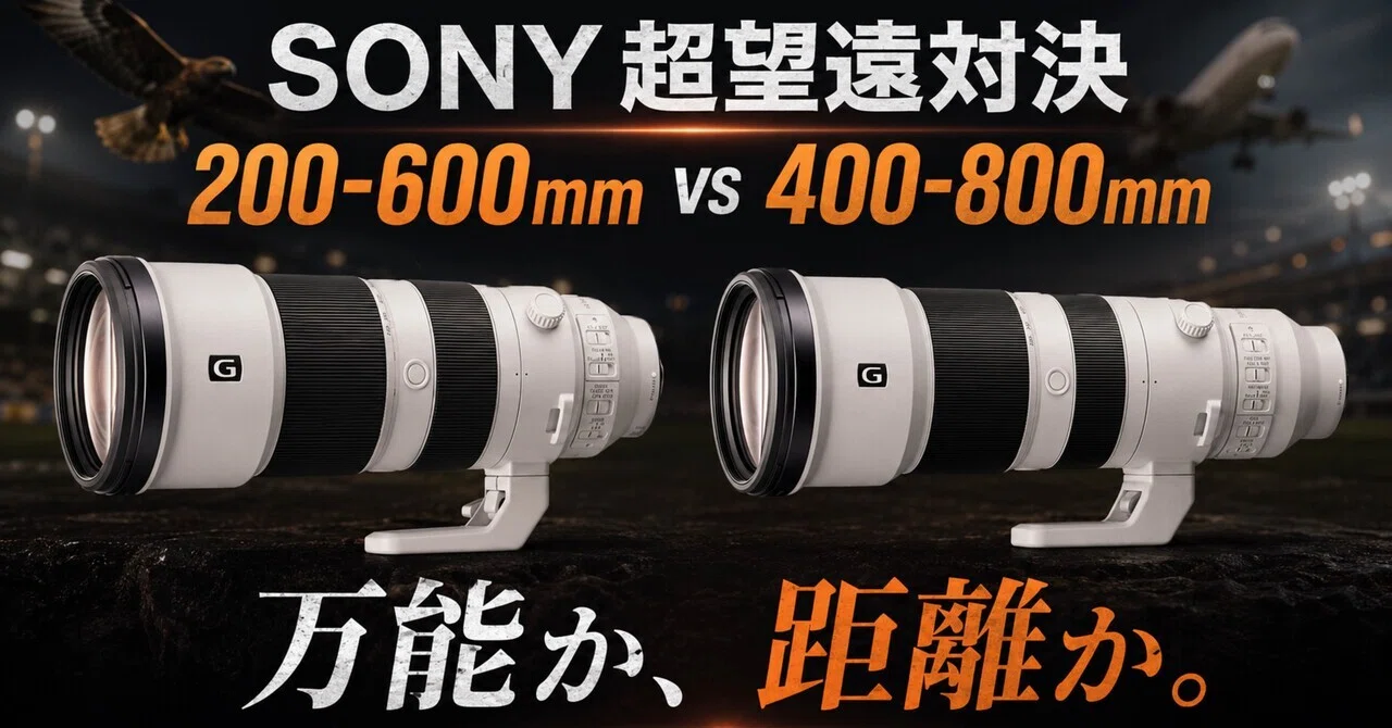 SONY 200-600mmか、400-800mmか。野鳥・飛行機撮影のレンズ選びはここ