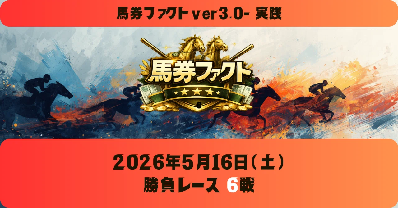 BF3実践】2026/5/16(土) 勝負レース6戦｜馬券ファクト 〜「力」と「技