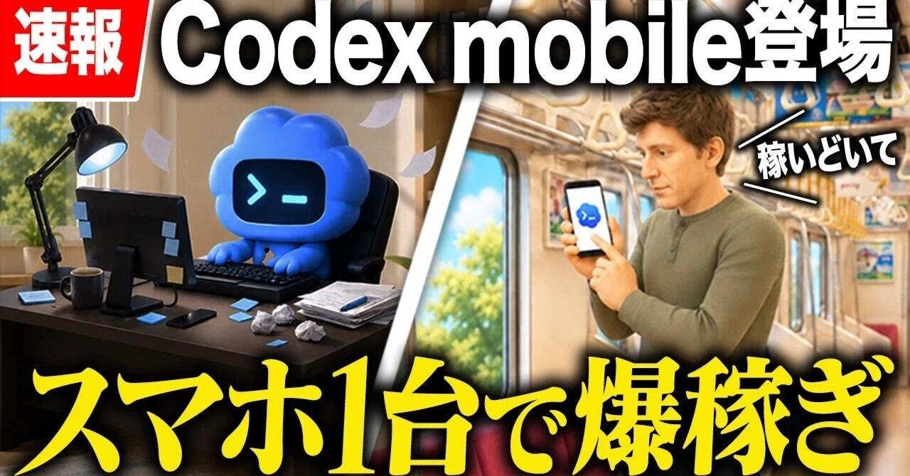 OpenAIが発表したCodex、スマホから月100万稼ぐ活用法｜【公式】AI収益