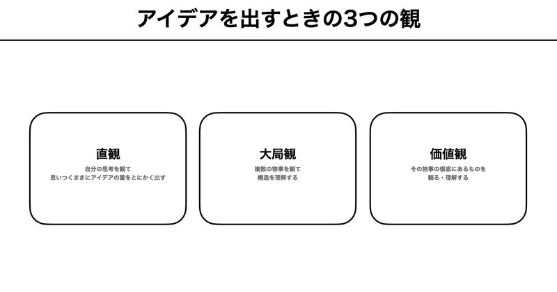 3つの観を使い分けること