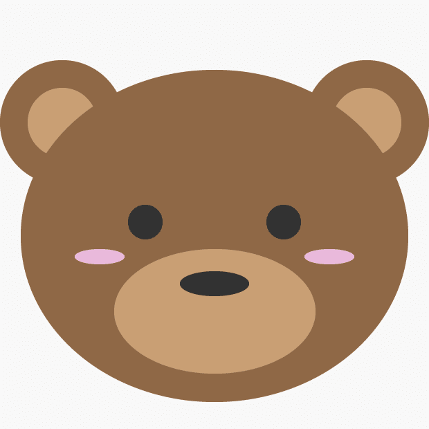 絵描きくまさん♡ 簡単なクマの顔イラストの描き方｜雑貨番号202＠スマホケース制作