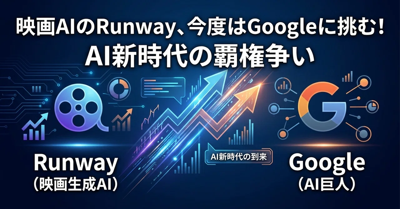 映画AIのRunway、今度はGoogleに挑む!AI新時代の覇権争い