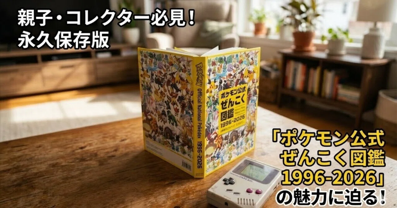 30年の全歴史を凝縮。なぜ『ポケモン公式ぜんこく図鑑 1996-2026』が今
