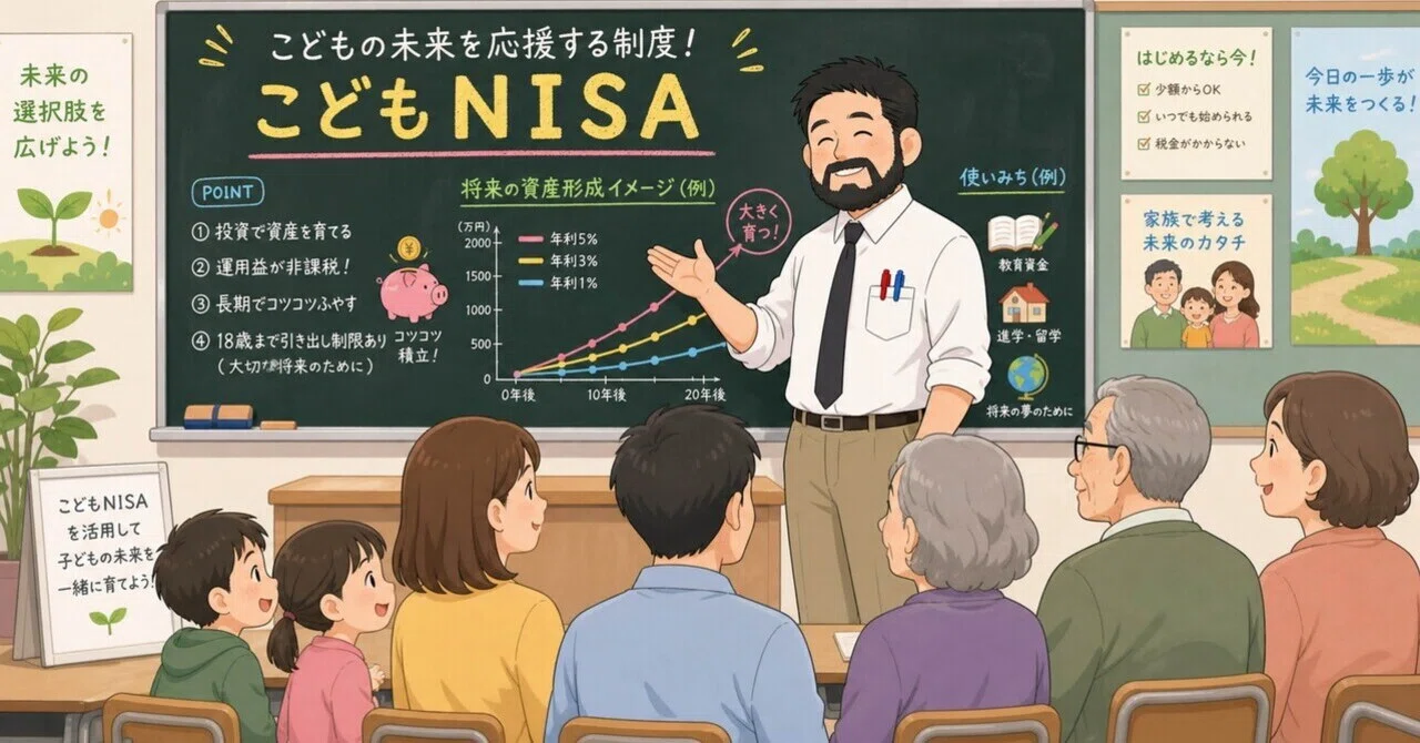 01のんびり先生が教える『こどもNISA』💰｜のんびり先生