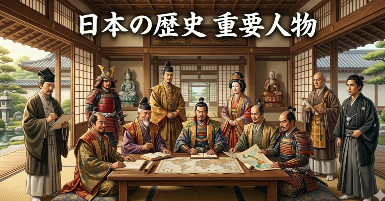 日本の史実に出てくる歴史上の重要人物【日本の歴史書200】覚えておき 