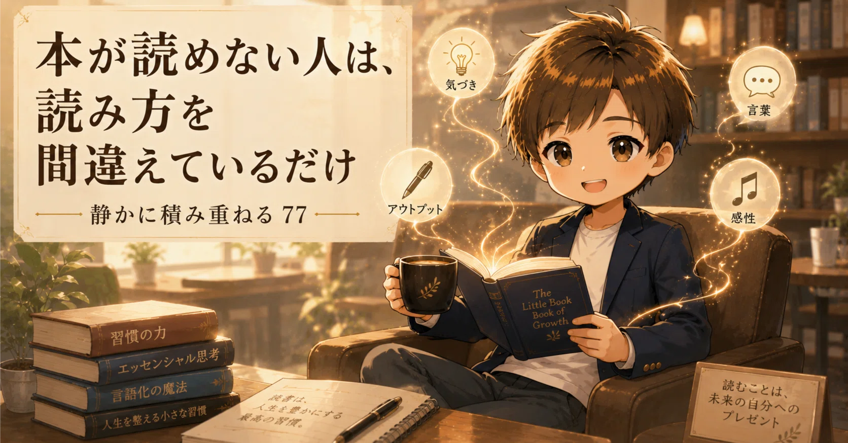 本が読めない人は、読み方を間違えているだけ｜静かに積み重ねる77