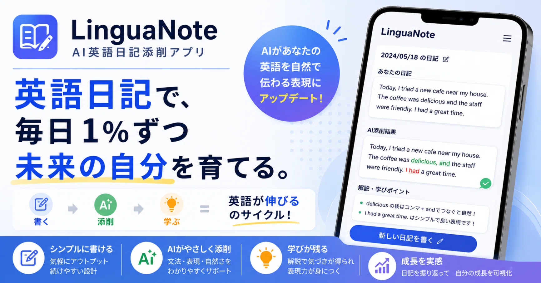 AI英語日記アプリ『LinguaNote』をCodexで開発してみたので全部公開