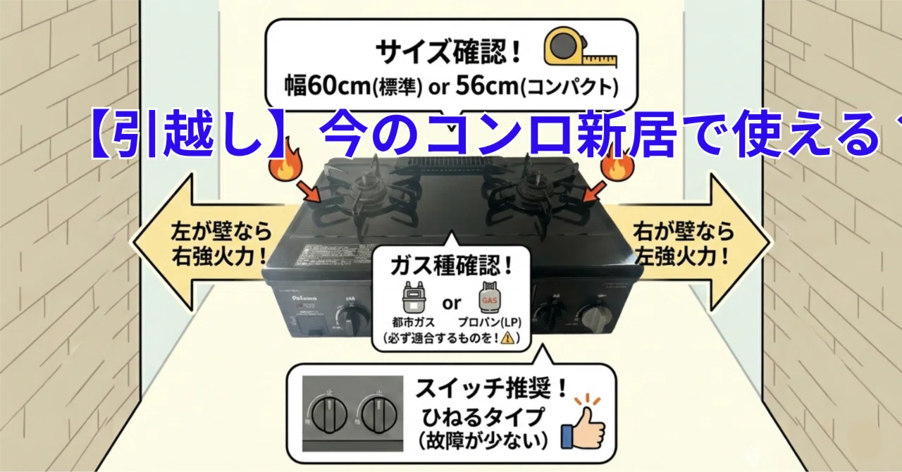 引越し】今のガスコンロ、新居でもそのまま使える？プロが教える4つの