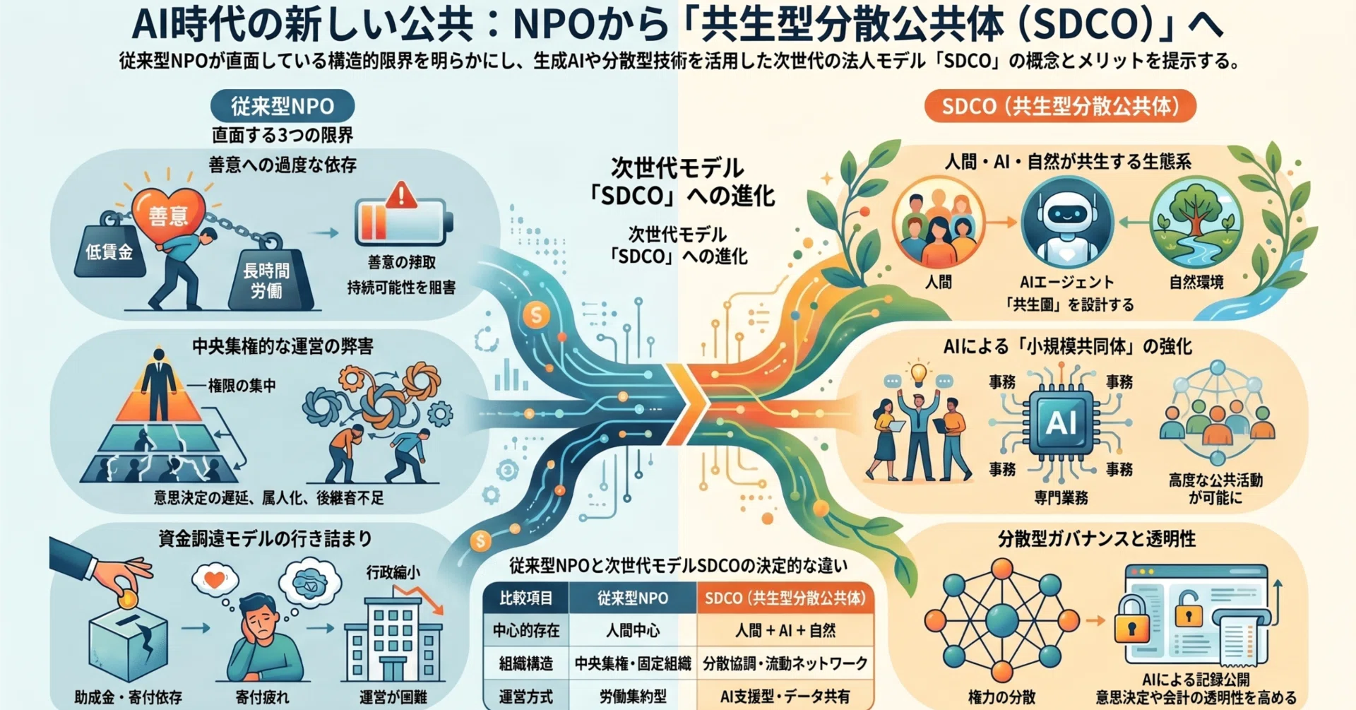 善意の搾取」から「生命的な生態系」へ：AI時代に誕生するNPOの進化形