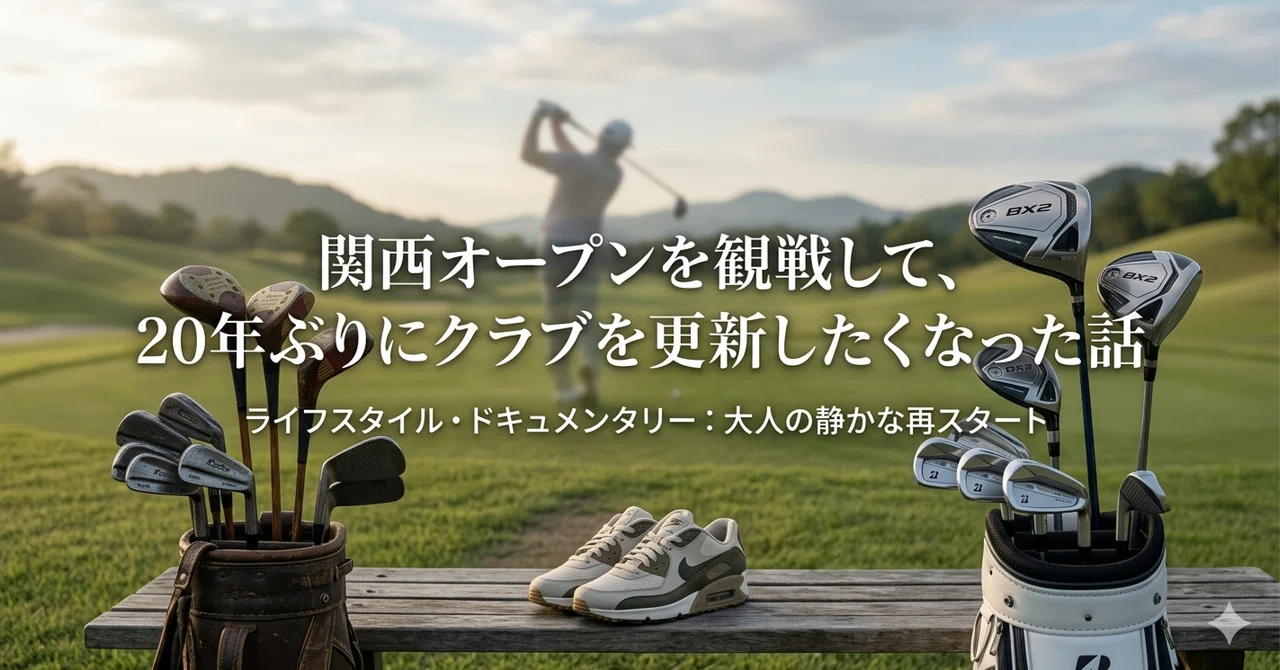 📝関西オープンを観戦して気づいた、“20年ぶりのクラブ更新”という夢の
