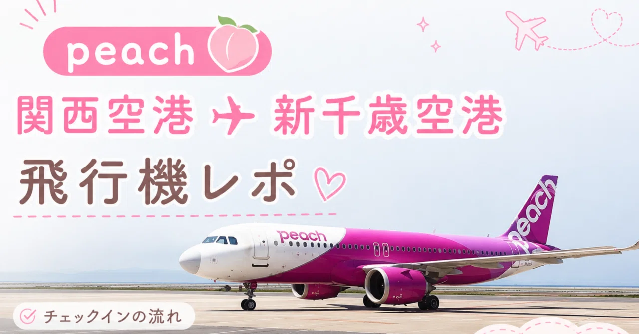 peach 関西空港から新千歳空港まで飛行機レポ✈️｜るい