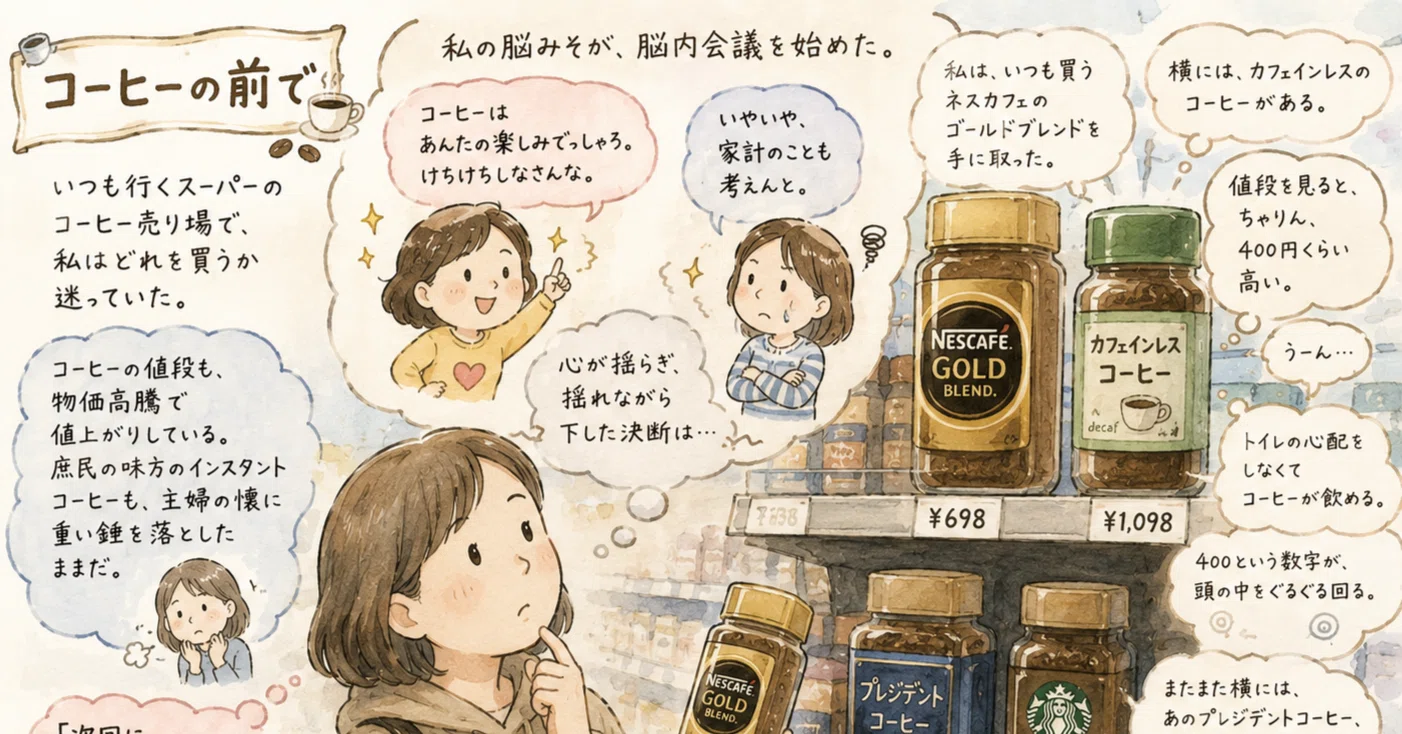 コーヒーの前で｜片桐 みかん