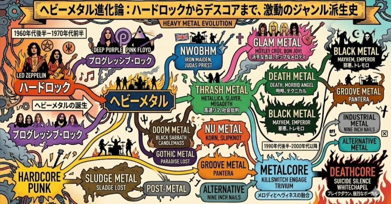 決定版】ヘビーメタル進化論：激動のジャンル派生への歴史、70年代