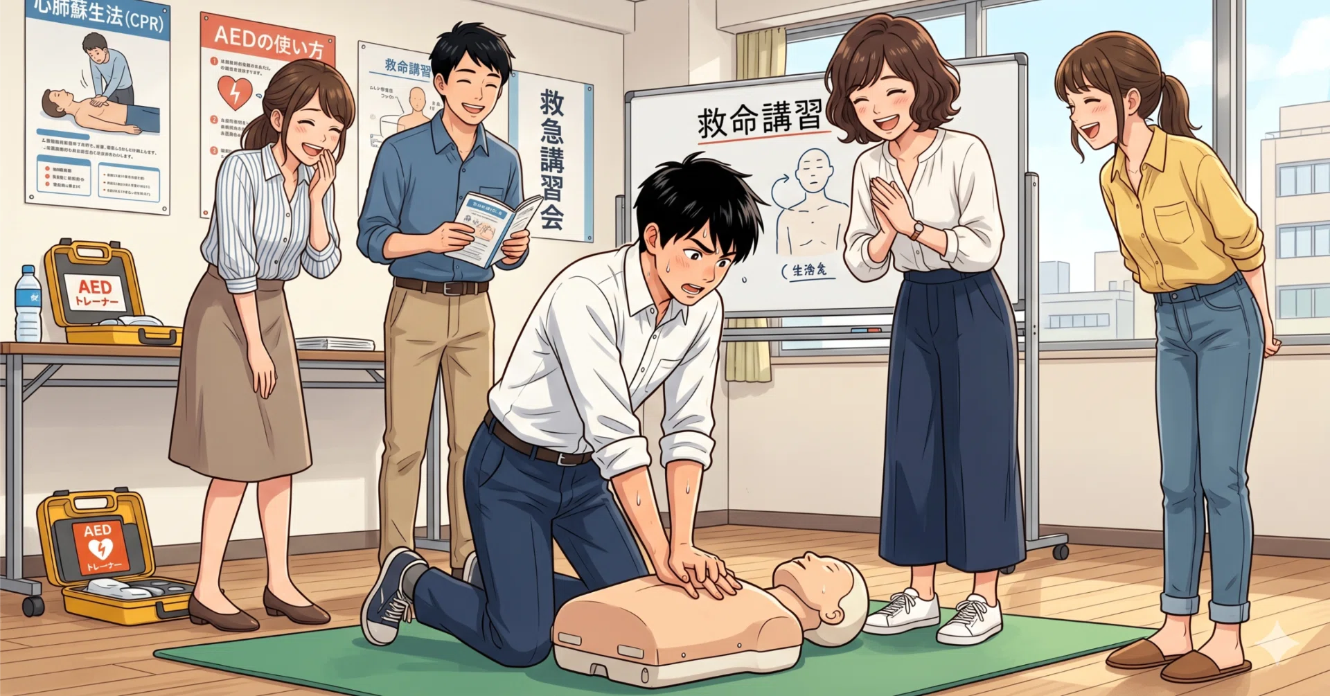 和気あいあいと盛り上がる救急救命講習会？｜ほぼ63世ヤマトタケル