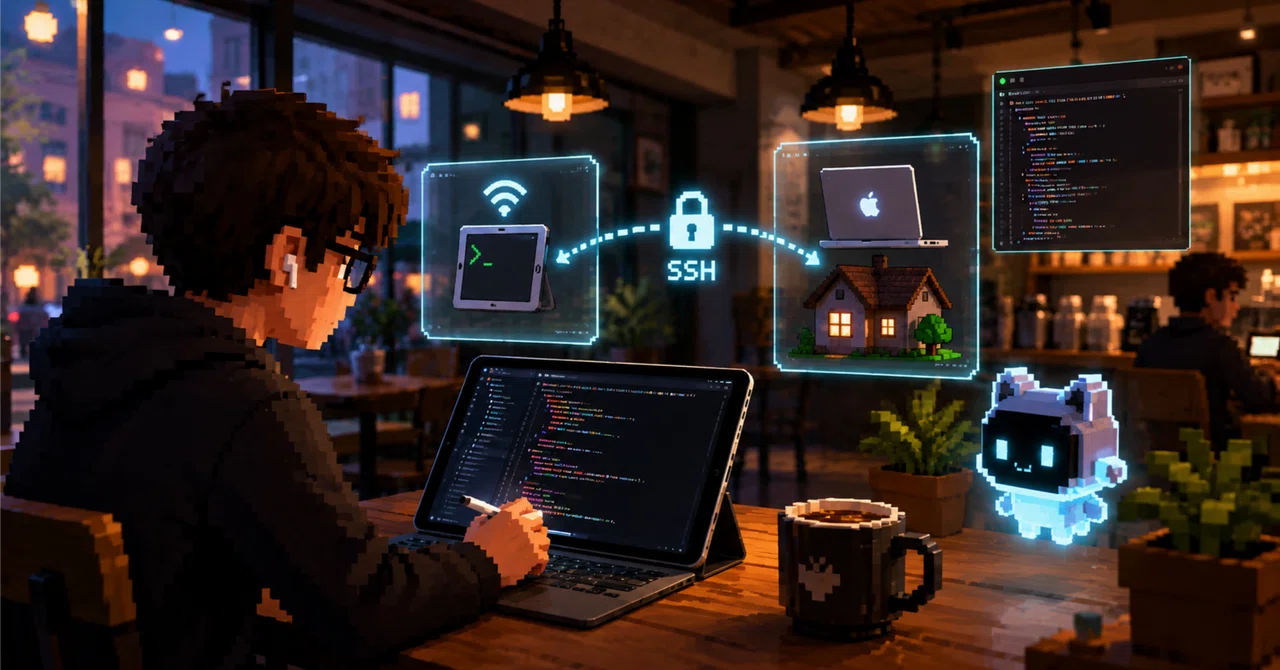 外出先のiPadから、自宅Macのコーディングエージェントを動かす|Tailscale + Mosh + Blink で「机に縛られない開発」を作る