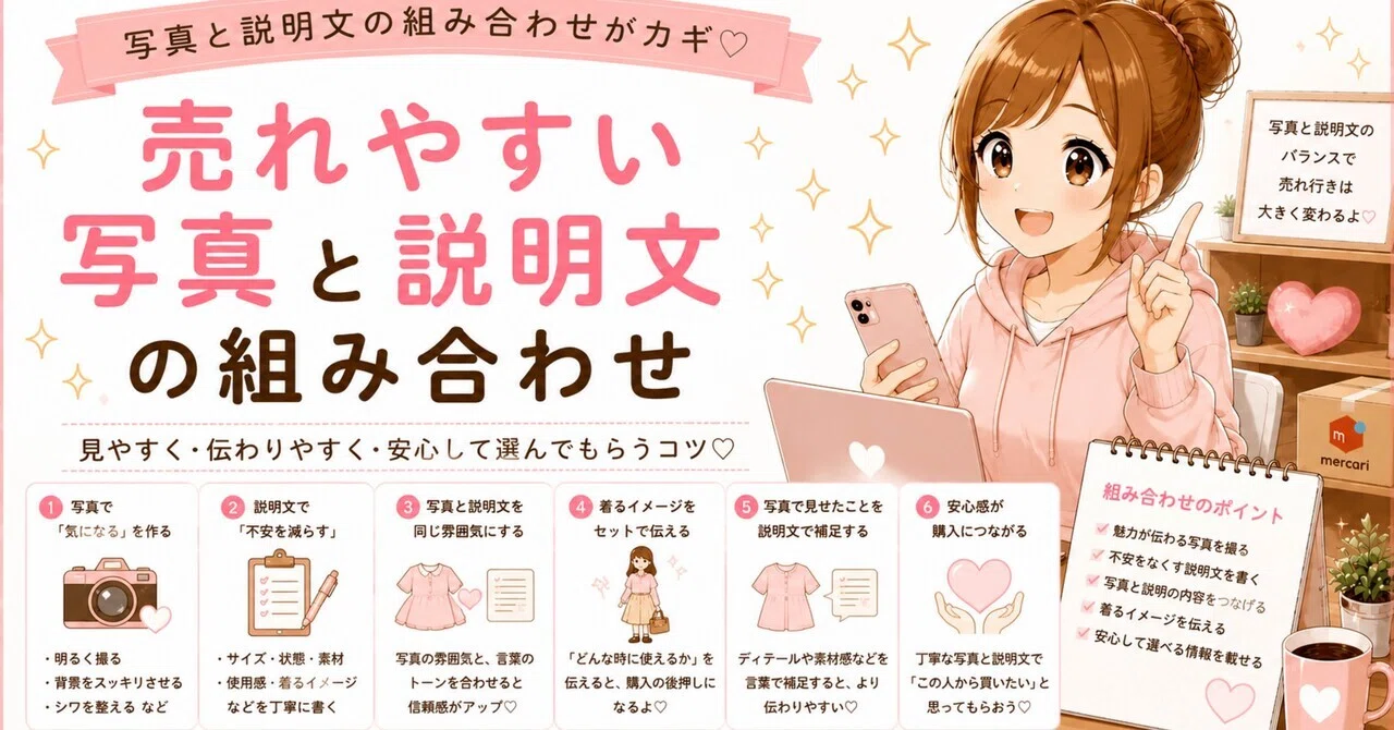 売れやすい写真と説明文の組み合わせ｜看護師｜“好き”をお金に変える途中