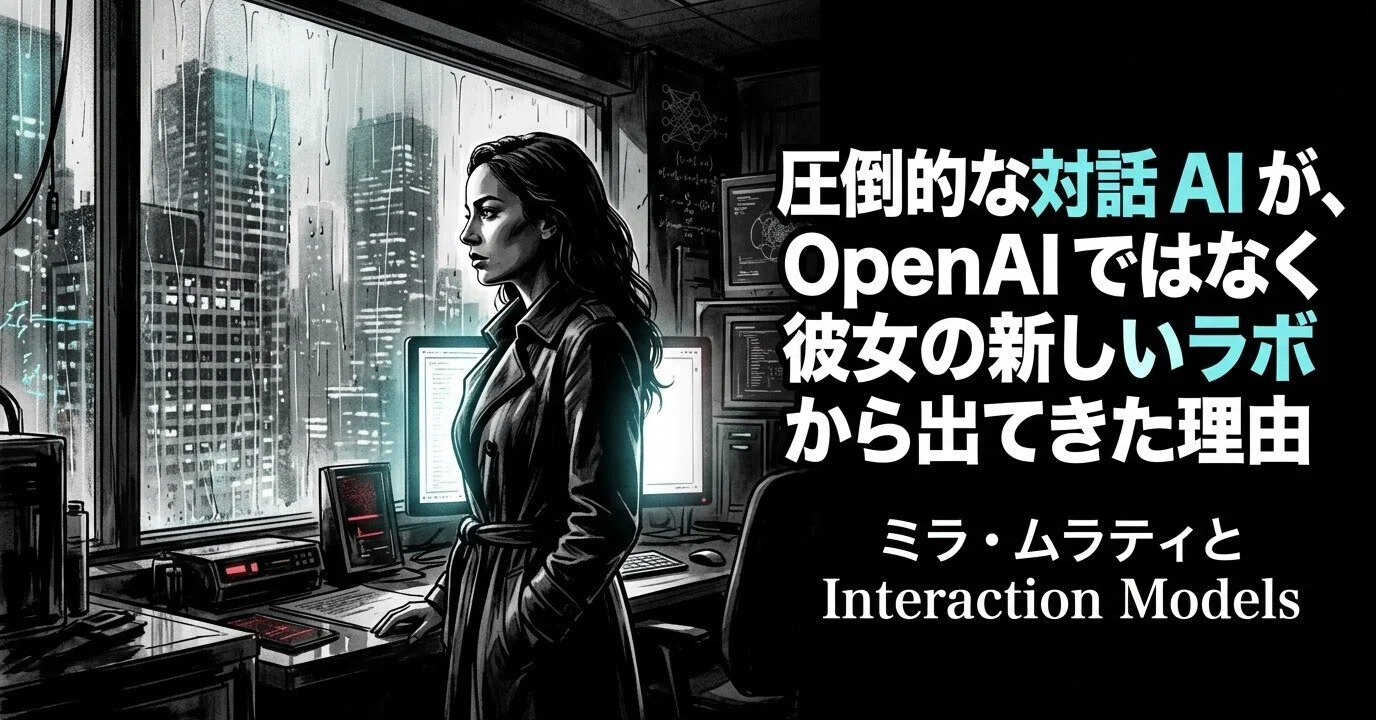 圧倒的な対話 AI が、OpenAI ではなく彼女の新しいラボから出てきた