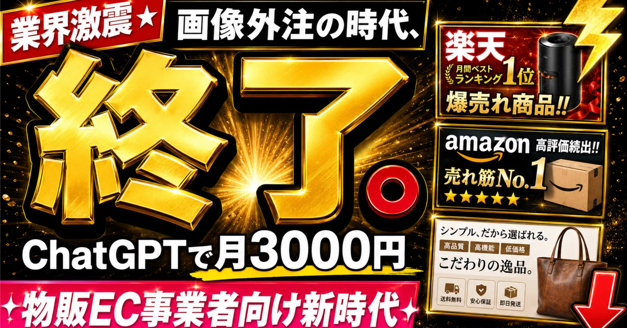 ai様 リクエスト商品 楽天・Amazon商品画像をChatGPTで作る方法|物販外注費を月25万円→0円