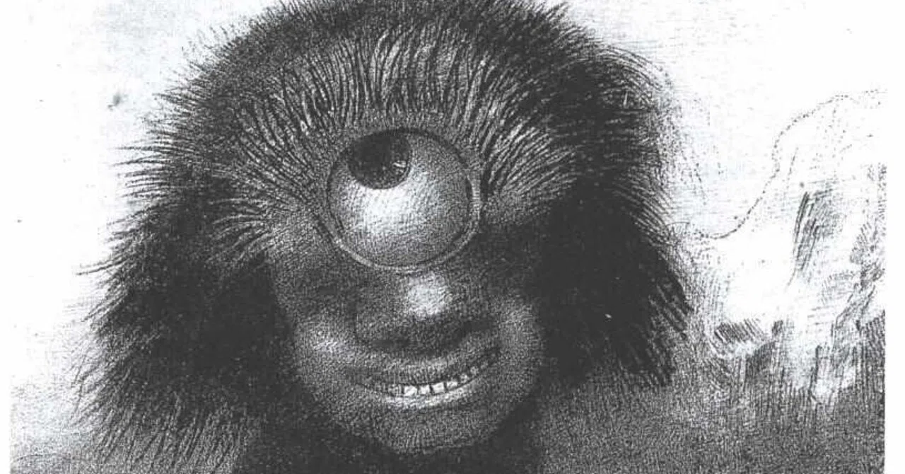 A strange smile peeking from the depths of darkness, and the
