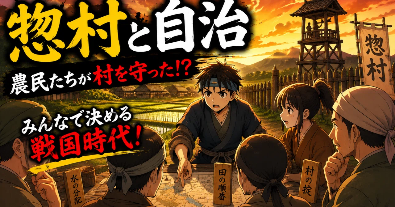【社会・歴史】戦国時代の村は会議だらけ!?惣村と自治とは|中学入試・定期テストに役立つ一問一答【まとめシート+4コマ漫画付き】|中学入試、定期 ...