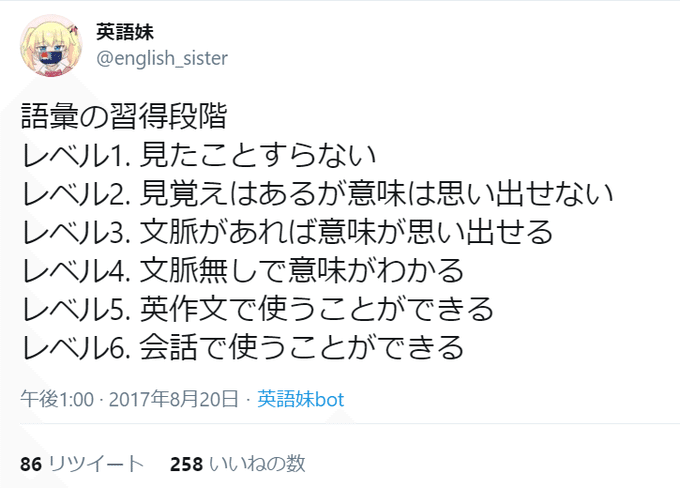 英語の語彙力について 英語妹 Note