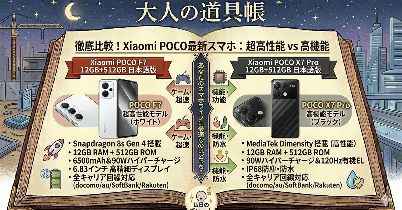 Xiaomi比較】至高のゲーム体験「F7」vs 鉄壁の万能ハイミドル「X7 Pro 