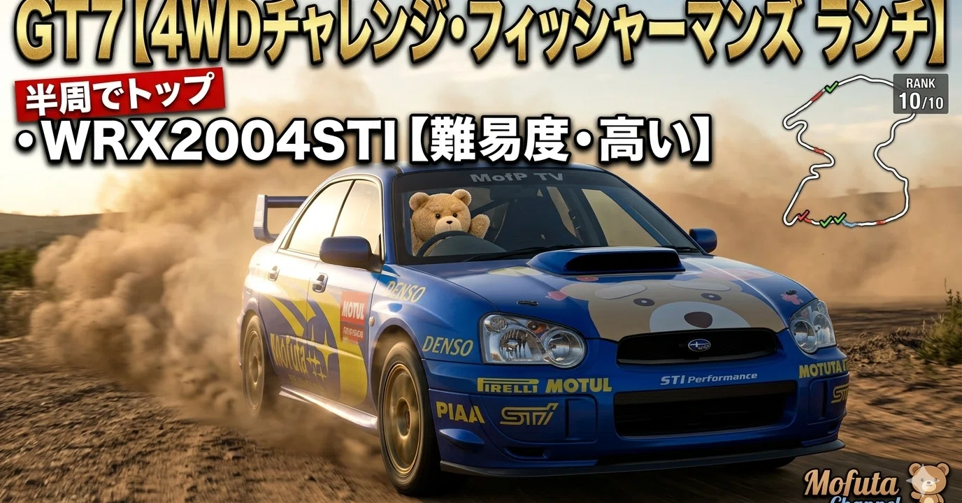 GT7 [4WD Challenge: Fisherman's Ranch] Top in half a lap, WRX 2004