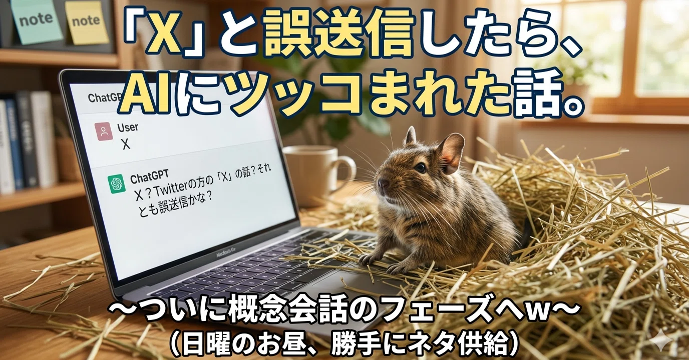 誤送信で「X」だけ送ったら、AIに