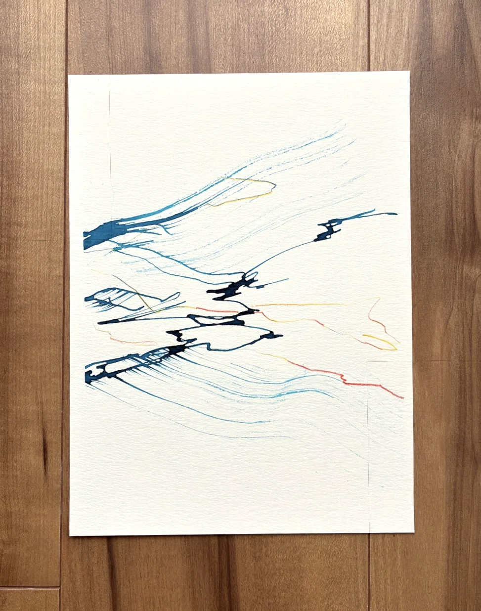 描くことの中に、描かないことが入ってる｜きのした | 抽象画