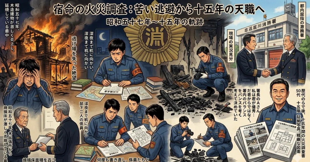 宿命の火災調査：苦い逃避から十五年の天職へ｜火を消せない元消防士