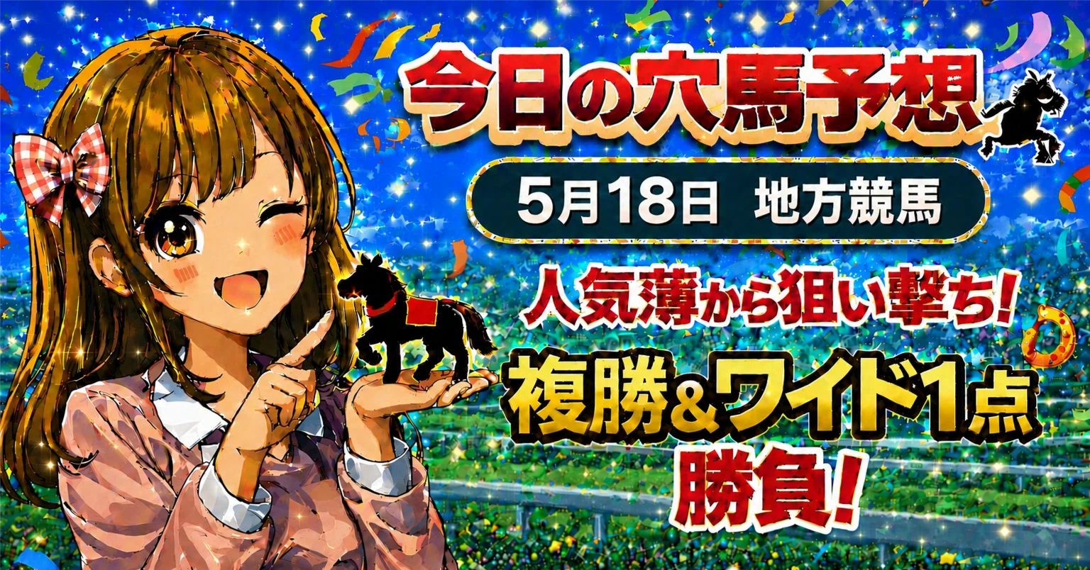 5月18日 大井競馬 8R｜ひなこの今日の穴馬🐣