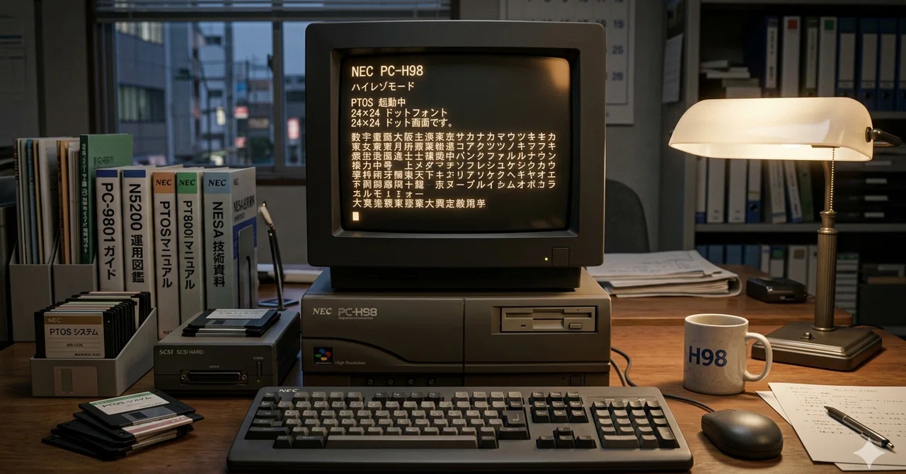 日本のビジネスを支えた「ハイレゾ98」の軌跡。24ドットフォントに込め