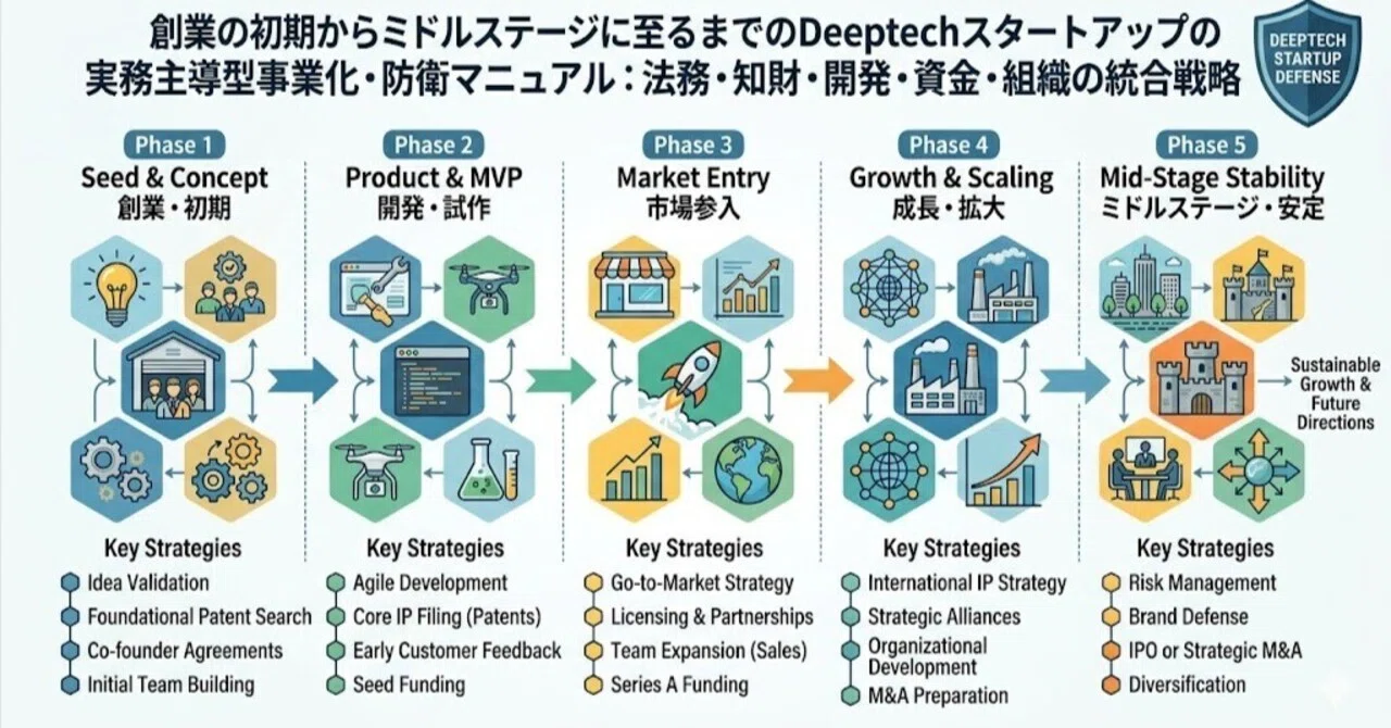 創業から初期のDeeptechスタートアップの実務主導型事業化・防衛マニュアル：法務・知財・開発・資金・組織の統合戦略｜LSIC