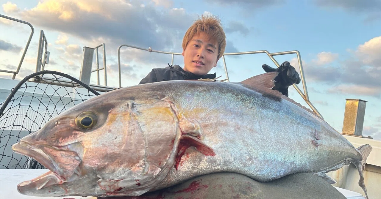 ショート動画公開】観たことある？40kg超の特大カンパチを釣り上げた