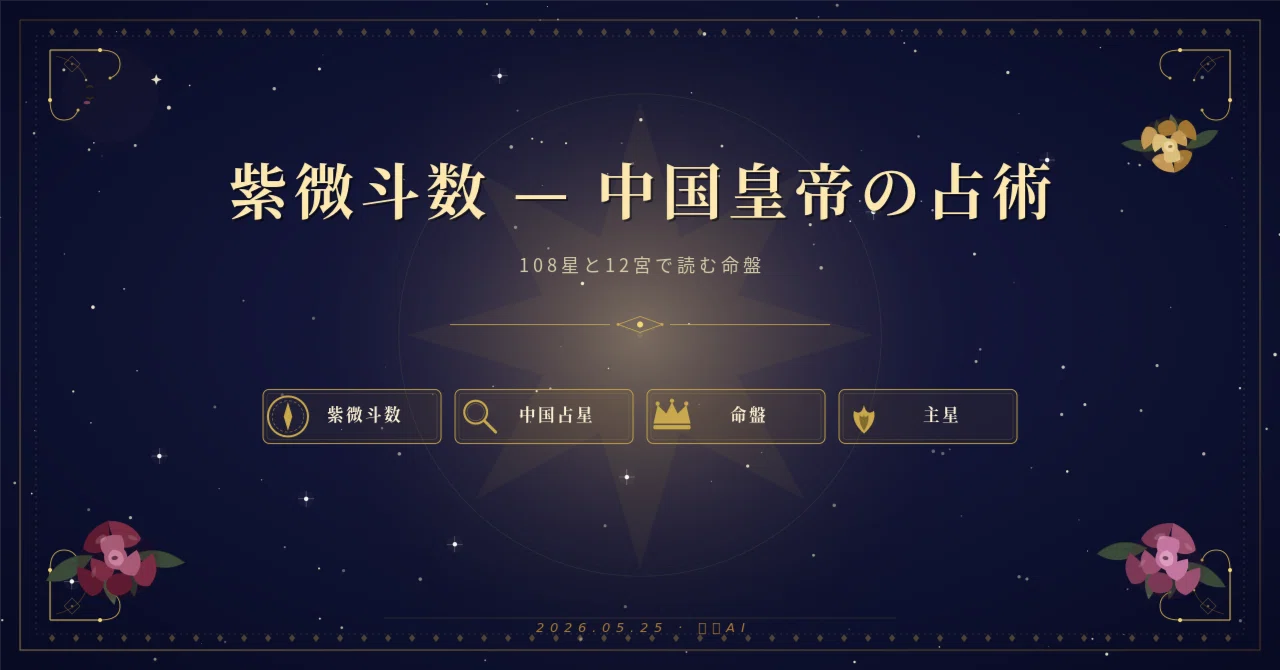 紫微斗数 — 中国皇帝が独占した占星術が、なぜ現代に効くのか｜玄機AI